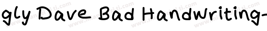 gly Dave Bad Handwriting字体转换